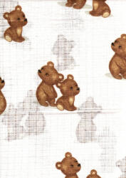 Mintás textil pelenka 1db-os - kicsi maci - babyshopkaposvar