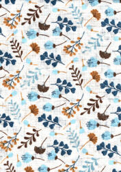  Mintás textil pelenka 1db-os - kék virág - babyshopkaposvar