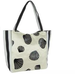 Judu Kagylómintás, fekete-fehér csíkos strandtáska (49-3 fekete-fehér)