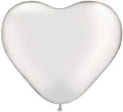 Balloons4party Set 25 balone latex inima alba 30 cm