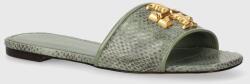 Tory Burch bőr papucs Eleanor Slide zöld, női, 155132.300 - zöld Női 36