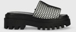 Calvin Klein Jeans papucs TOOTHY COMBAT SANDAL OVER MESH fekete, női, platformos, YW0YW00950 - fekete Női 39