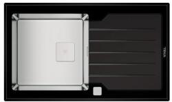 Teka GARANTIE 75 ANI Chiuveta Teka, 1 cuva si picurator, inox + sticla neagra DIAMOND RS15 1B 1D 86 (DIAMOND RS15 1B 1D 86) Chiuveta