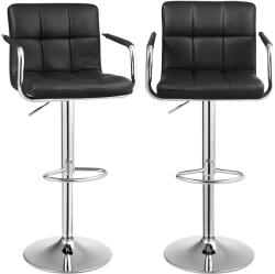 Klubfotel Bárszék szett karfával ARM 2db - fekete műbőr