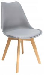 Klubfotel Étkezőszék Oslo/Mark, szürke/natúr láb