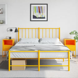 vidaXL 2 db mustársárga acél éjjeliszekrény 36x39x60, 5 cm (846561) - balena
