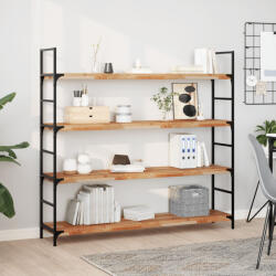 vidaXL olajbevonatú tömör akácfa függőpolc 120 x 30 x 4 cm (3279619)