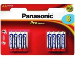 Panasonic 1.5V Alkáli AA ceruza elem Pro power (8db / csomag) (LR6PPG/8BW) (LR6PPG/8BW) - aqua