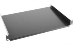 Lanberg 19' 1U 450/600/800mm rack polc fekete (AK-1008-B) (AK-1008-B)