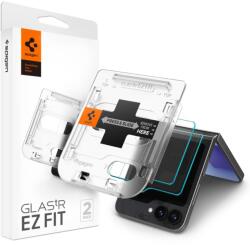 Spigen Folie de protectie Ecran Spigen EZ FIT pentru Samsung Galaxy Z Flip6 F741, Sticla Securizata, Full Glue, Set 2 bucati, 2.5D, Ecran Exterior AGL07972 (AGL07972)