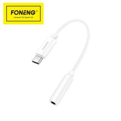 FONENG Cablu Audio Foneng BM21 Jack 3.5MM la USB type-C Lungime 10 CM Alb (BM21 White)