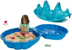 BIG Set nisipar scoică cu două părți Watershell Blue BIG albastru și balansoar cățeluș cu două părți (BIG7711-5)