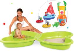 Smoby Set nisipar Fluture Smoby cu jet de apă și găleată cu set moară, nave și barcă de pânză (SM310143-17)