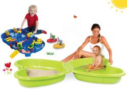 Smoby Set nisipar Fluture Smoby cu jet de apă şi pistă de apă LockBox cu bărci (SM310143-13)
