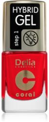 Delia Cosmetics Coral Hybrid Gel géles körömlakk UV/LED lámpa használata nélkül árnyalat 125 11 ml