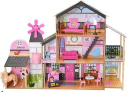 KidKraft Casuta din lemn pentru papusi Windmill Elevator cu accesorii si mobilier incluse (KK20237) Casuta papusi