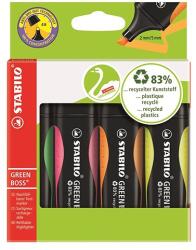 STABILO Szövegkiemelő STABILO Green Boss 4db-os készlet környezetbarát 6070/4 (6070/4)