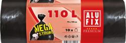 Alufix Szemeteszsák, mega erős, 110 l, 10 db, 70x110 cm, 80 , ALUFIX, fekete MS11080UNI (MS11080UNI)