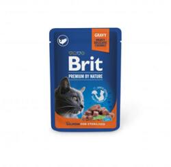 Brit PREMIUM Pouch Salmon Sterilized 24x100g lazaccal sterilizált macskák számára