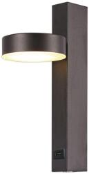 V-TAC fali LED lámpa, USB töltővel, akril fekete, meleg fehér - SKU 23405 (23405)