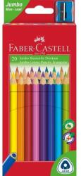 Faber-Castell Creioane colorate jumbo 20 culori + ascutitoare Faber-Castell (FC116520) - dacris