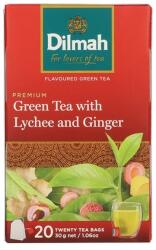 Dilmah Zöld tea DILMAH Lychee & Ginger 20 filter/doboz - irodaszerwebaruhaz