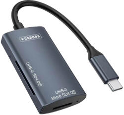 Caruba SD 4.0 USH-II + micro SD memóriakártya olvasó USB-C csatlakozással - caruba