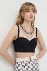 Elisabetta Franchi top női, fekete, TO01742E2 - fekete 34