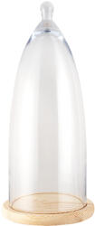Clayre & Eef Platou decorativ lemn cupola sticla 24x56 cm (6GL3005) Tava