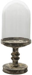 Clayre & Eef Platou decorativ metal cupola sticla 21x49 cm (6GL3011L) Tava
