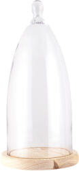 Clayre & Eef Platou decorativ lemn cupola sticla 19x41 cm (6GL3006) Tava