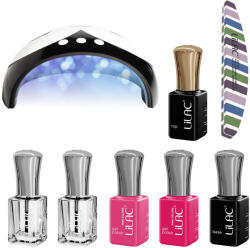 Lilac kit unghii cu Oja Semipermanenta Lilac Pink 060-01