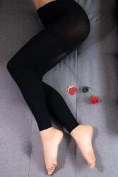 Ollike Lábfej nélküli nylon vastag harisnyanadrág 1/2, fekete 35121