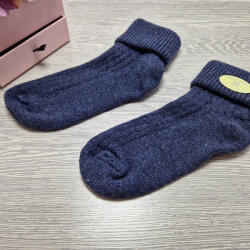 Kardesler Gyapjú NŐI zokni Melír kék 33367