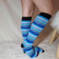 Szuntex zokni SZUNTEX KÉK csíkos TÉRDZOKNI 43-46 37987