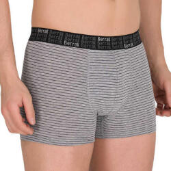 Berrak CSÍKOS BOXERALSÓ vékony PAMUT anyagból Világos szürke, 2XL 41527