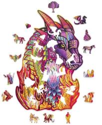 Wood Trick Színes fa puzzle - sárkány