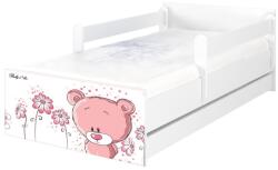 BabyBoo Gyerekágy MAX Pink Tedy Bear 160x80 cm - fehér