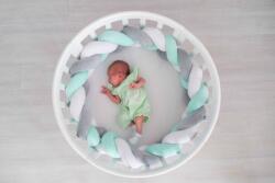 TOLO Fonott rácsvédő 240 cm - menta és szürke