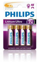 Philips Lítium 1.5V AA Ceruza elem Lithium Ultra 4db (FR6LB4A/10) (FR6LB4A/10)