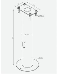 Norlys Metal Base 114 To Ground For Namsos Bollard Accessory - Nor-114 (nor-114)