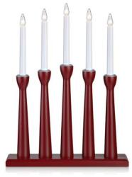 Markslöjd MÅSESKÄR 5 Candlestick Wood Red - MS-704176 (MS-704176)