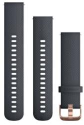 Garmin Quick Release (20 mm) gránitkék szilikon óraszíj, Rose Gold csattal (010-12561-11) (010-12561-11)
