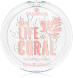 essence LIFE in CORAL mattító púder árnyalat 01 Smilin' From Shore To Reef 8 g