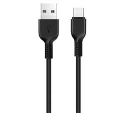hoco. X20 adatkábel és töltő (USB - Type-C, gyorstöltés támogatás, 100cm, törésgátló) FEKETE (X20_TYPE-C_1M_B)