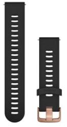Garmin óraszíj fekete szilikon, Rose Gold csat (Quick Release Band) (010-11251-1H) (010-11251-1H)