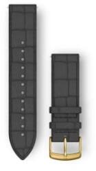 Garmin vívomove HR óraszíj fekete bőr, aranyszínű csattal (010-12691-0C)