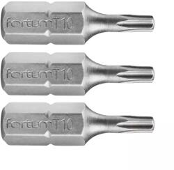Fortum behajtóhegy TORX, 3 db, S2 acél; T10×25mm, bliszteren (4741410)