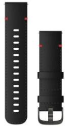 Garmin óraszíj Vivoactive 4S fekete bőr, szürke csattal (22 mm QR) (010-12932-25)