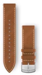 Garmin vívomove HR óraszíj barna bőr, ezüstszínű csattal (010-12691-0A) (010-12691-0A)